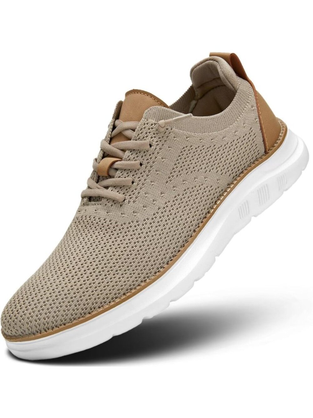 Men's Khaki Mesh Lightweight Casual Walking Driving Oxfords Sneakers Shoes